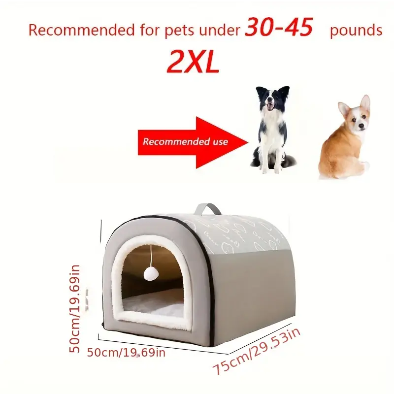 Warm Enclosed Dog Bed for All Seasons